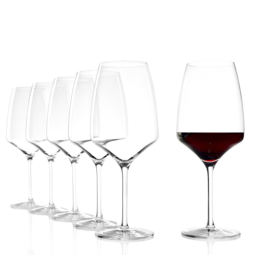 Set of 6 Stolzle Lausitz Revolution Wine Glasses Bordeaux 650 ml 22oz  377.00.35